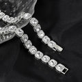 Cadena Tennis Cuadrada Iced Out Dorada 10mm – Collar Hip Hop Hombre | PRÉNDELAX