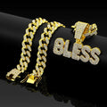 Cadena Cubana con Dije BLESS Iced Out – Collar Hip Hop Hombre | PRÉNDELAX