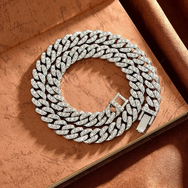 Set 2 Cadenas Cubanas Miami Oro y Plata – Layered Hip Hop Hombre | PRÉNDELAX