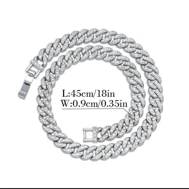 Set 2 Cadenas Cubanas Miami Oro y Plata – Layered Hip Hop Hombre | PRÉNDELAX