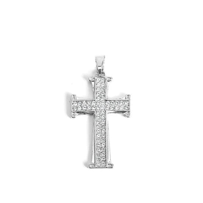 Set 2 Dijes de Cruz Iced Out con Cadena – Oro y Plata Hombre | PRÉNDELAX