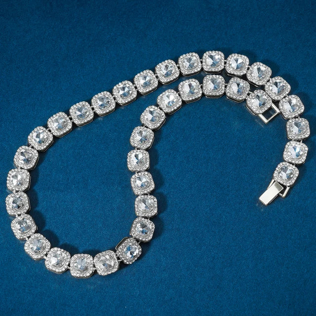 Set Cadena + Pulsera Tennis Cuadrada Dorada Iced Out – Hip Hop Hombre | PRÉNDELAX