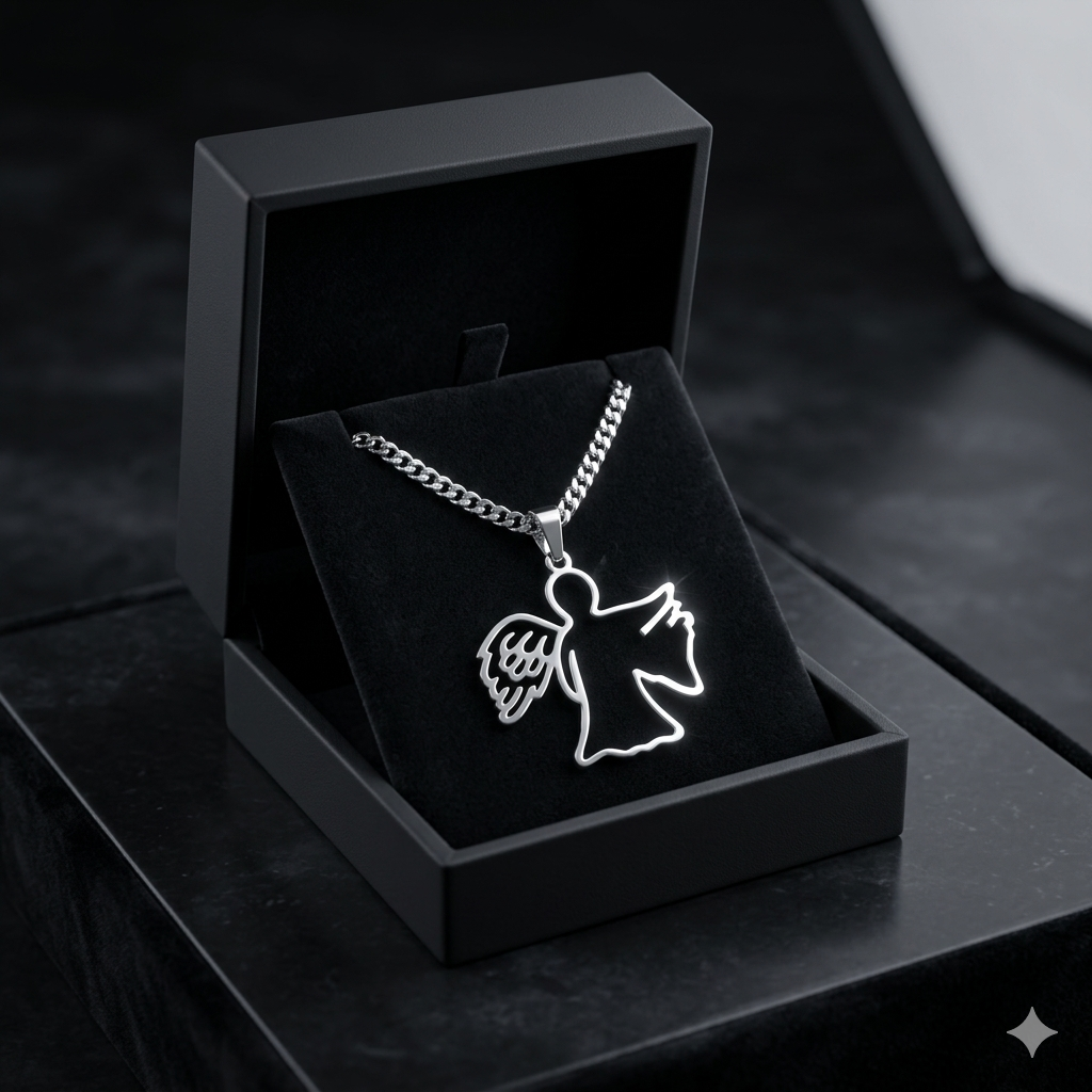 Colgante  Milo J angel- Joyería Urbana Acero Premium