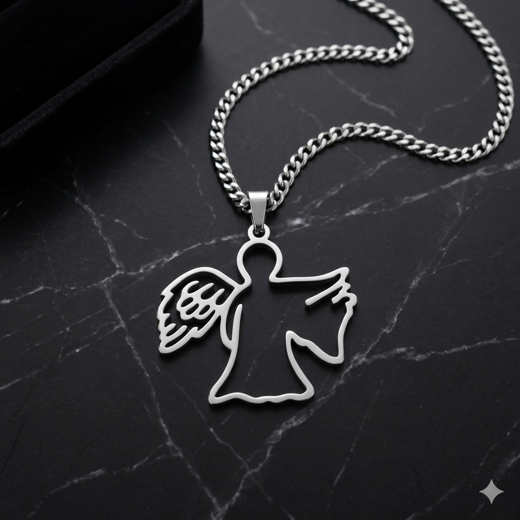 Colgante  Milo J angel- Joyería Urbana Acero Premium