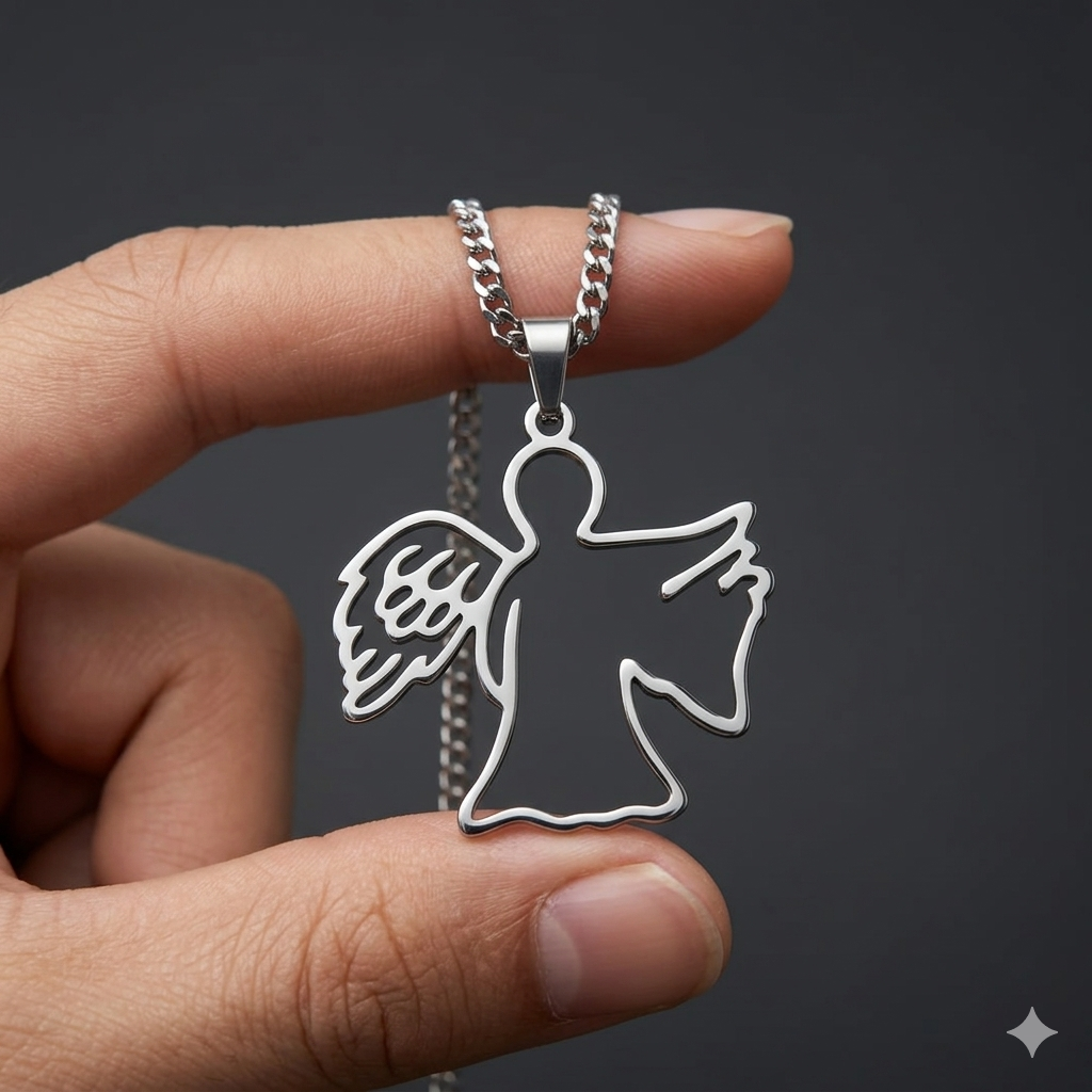 Colgante  Milo J angel- Joyería Urbana Acero Premium