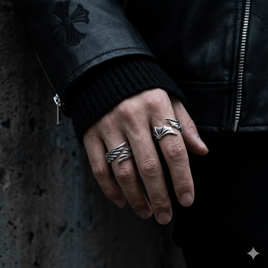 Pack Anillos Ángel y Demonio - Set de Pareja Ajustable | PRÉNDELAX