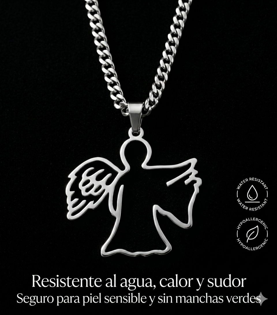 Colgante  Milo J angel- Joyería Urbana Acero Premium