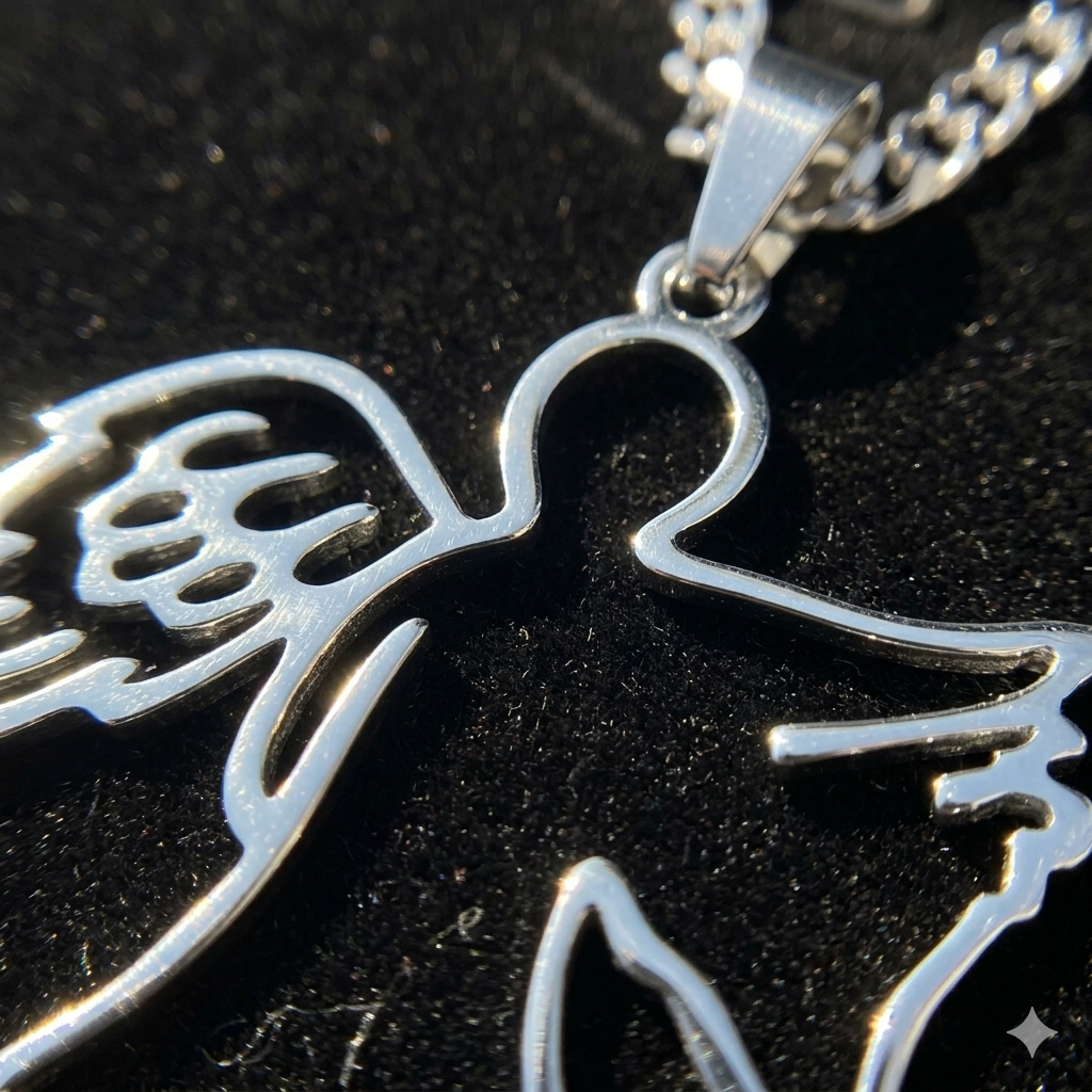 Colgante  Milo J angel- Joyería Urbana Acero Premium