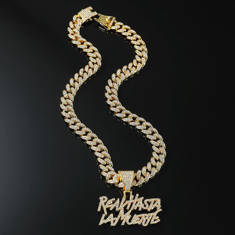 Cadena cubana iced out acero PRENDELAX